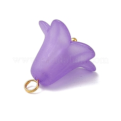 6 шт. подвески из матового акрила в виде цветка&nbsp;PALLOY-JF03853