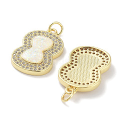 Латунные микропаве прозрачные подвески с фианитом&nbsp;KK-L213-038G