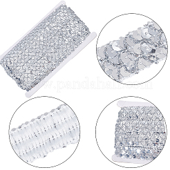 プラスチックスパンコールビーズ  スパンコールビーズ  装飾アクセサリー  3列パレットロール  フラットラウンド  銀  20x1.2mm  13m /カード&nbsp;OCOR-WH0079-78B