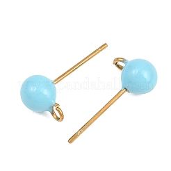 Ohrstecker-Beschläge aus 304 Edelstahl mit Emaille&nbsp;STAS-D265-07G
