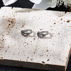 304ステンレススチール製クローフープピアス  男性女性のためのゴシックジュエリー  ステンレス鋼色  12.6x13x7.5mm  ピン：1.2mm&nbsp;JE994A