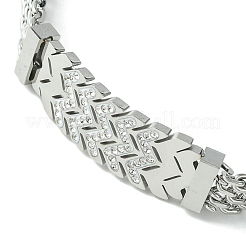 304 Edelstahl mit Zirkonia-Armband&nbsp;NJEW-Q322-06P