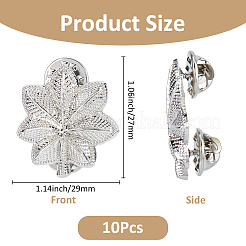 10 шт. броши из сплава листьев&nbsp;JEWB-FH0001-83P