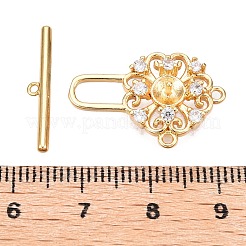 Fermagli a ginocchiera in zircone chiaro micro pavè di ottone&nbsp;KK-N254-142G