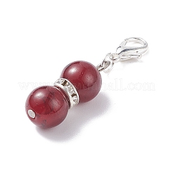 8шт выпечка окрашенные стеклянные бусины подвесные украшения&nbsp;HJEW-JM00640-02-1