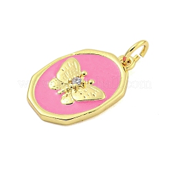 Подвески из латуни с эмалью в стойку KK-U021-17B-G