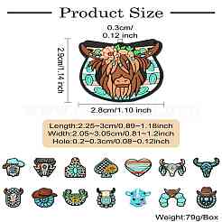 15 pièces 15 styles de perles focales en silicone&nbsp;SIL-CJ0002-98
