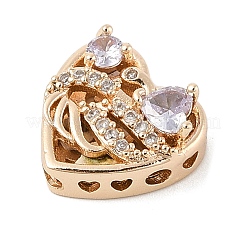 Латунные микро проложить кубического циркония бусы KK-K297-32G