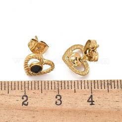 Серьги-гвоздики из нержавеющей стали 304&nbsp;EJEW-F361-06G