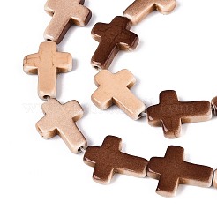 С напылением окрашенные синтетические бирюзовые бусинки G-N352-19A