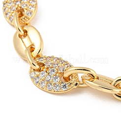 Браслеты из золотой латуни с микропаве и фианитами&nbsp;LS-BJEW-P314-A01-G