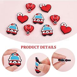 9 шт. 3 стильных бусины из пищевого экологически чистого силикона в стиле больницы SIL-CA0001-35