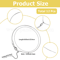 12 bracelet coulissant réglable en laiton de 1 mm&nbsp;KK-SC0007-32P