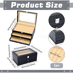 Stift-Displaybox aus dichtem Karton und PU-Leder&nbsp;OFST-WH0004-062