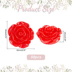 80 Stück opake Harz-Cabochons&nbsp;CRES-ME0001-07