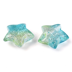 Прозрачные акриловые европейские бусины градиентного цвета&nbsp;OACR-P024-03-03