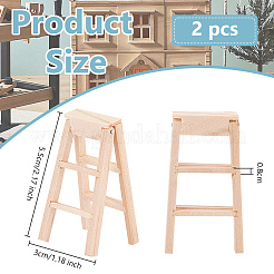 Деревянные мини лестницы DIY-WH0021-58