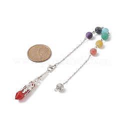 Смешанные природные драгоценные камни заостренные биолокационные маятники PALLOY-JF01986