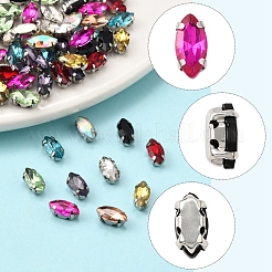 80шт 10 цвета пришить горный хрусталь RGLA-FS0001-18