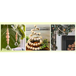 Круглые незаконченные деревянные бусы WOOD-TA0001-07-LF