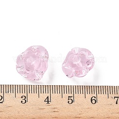 手作りランプワークビーズ  ラベンダーブラッシュ  16x16.5x9.5mm  穴：1.6mm&nbsp;X-LAMP-S080-01C