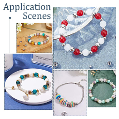 40шт 4 цвета латунные бусины&nbsp;KK-FH0006-49B