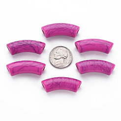 Perles acryliques craquelées opaques&nbsp;MACR-S372-001N-002