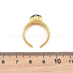 Offene Manschettenringe aus Edelstahl 304 und Zirkonia für Damen&nbsp;RJEW-G376-01G-02