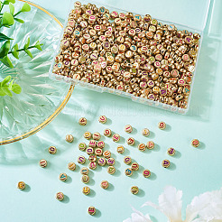 500 шт. 5 стиля покрытия непрозрачные акриловые бусины OACR-TA0003-60