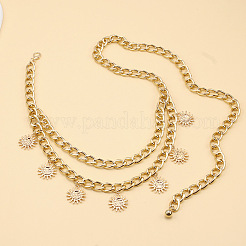 Сплав подсолнух подвеска двухслойная талия живот цепи для женщин FS-WG2E8BA-01