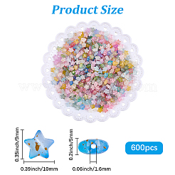 600 шт. 2-х цветные матовые акриловые подвески&nbsp;OACR-PA0001-35