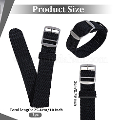 Нейлон часы полос AJEW-WH0596-226M