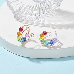 2 paio di orecchini con polsino in vetro colorato&nbsp;EJEW-JE05699