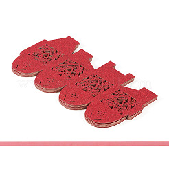 10 шт. вырезанных лазером из бумаги коробок для конфет в форме сердца и цветов CON-TA0001-10D