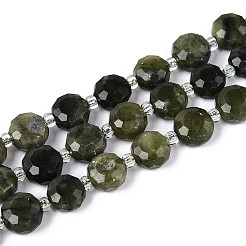 Природные китайский нефрит бисер пряди G-B153-B15