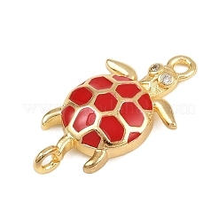 Подвески-коннекторы в виде морских черепах из латуни с эмалью&nbsp;KK-I352-37G