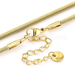 304 нержавеющая сталь цепочка-змейка с подвеской в виде сердца для женщин&nbsp;NJEW-U012-01G