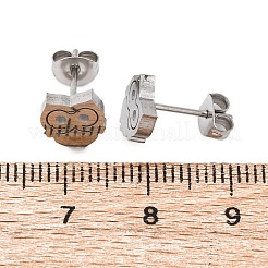 Серьги-гвоздики из нержавеющей стали 304 EJEW-F227-17P