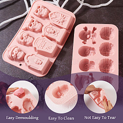 2 шт. 2 стиля пищевые силиконовые Молды&nbsp;SIL-TA0002-17