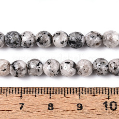 Окрашенные природные белый нефрит бисер пряди&nbsp;G-T139-6mm-60-25