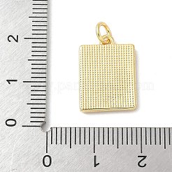 Messing-Pflaster-Anhänger mit Muscheln in Naturweiß&nbsp;KK-S522-09G-G