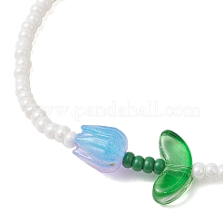 8шт. стеклянные эластичные браслеты&nbsp;BJEW-MZ00302