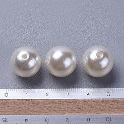 16mmクリーミーホワイトカラーイミテーションパールルースアクリルビーズラウンドビーズ用diyファッションキッズジュエリー  16mm  穴：2mm&nbsp;X-PACR-16D-12