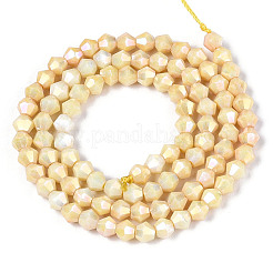 Антикоррозийные гальванические биконические стеклянные бусины&nbsp;X-EGLA-T021-4mm-16-10