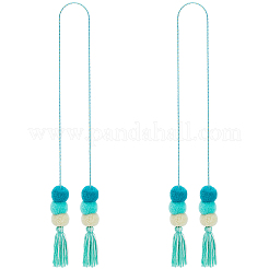 ポリエステルタッセルパーツ  アクアマリン  255mm&nbsp;HJEW-WH20003-04A-02