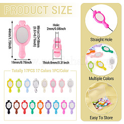 17шт 17 цвета непрозрачные акриловые бусины&nbsp;OACR-TA0004-23