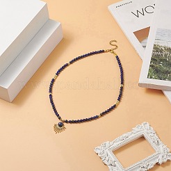 Lapis naturali collane di perline Lazuli&nbsp;NJEW-JN04226-02