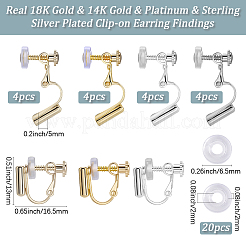 16 шт. 4 стиля стойка покрытие латунь клипсы конвертеры фурнитура KK-BBC0019-59