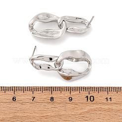 Серьги-гвоздики из латуни с подвесками&nbsp;EJEW-R025-13P