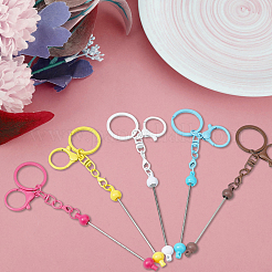 10 шт. 10-цветные литые застежки для брелока с бусинами&nbsp;FIND-SC0017-20